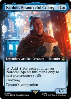 Extended Art NARDOLE, RESOURCEFUL CYBORG Rare R 0365 WHO EN MTG Magic DOCTOR WHO - Image 1