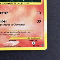Charmander 101/100 Stormfront Secret Rare Holo Pokemon Card - Image 4