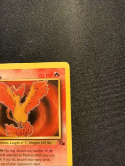 Moltres 27/62 Fossil Non Holo Vintage Pokemon Card Lightly Played WOTC 1999 - Image 3