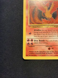 Moltres 27/62 Fossil Non Holo Vintage Pokemon Card Lightly Played WOTC 1999 - Image 5