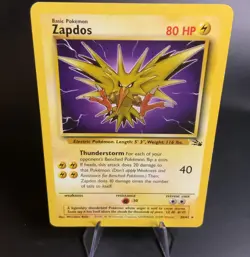Zapdos 30/62 Non Holo Rare Unlimited Fossil WoTC 1999 TCG Pokemon Card - LP - Image 1