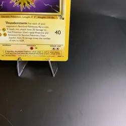 Zapdos 30/62 Non Holo Rare Unlimited Fossil WoTC 1999 TCG Pokemon Card - LP - Image 4