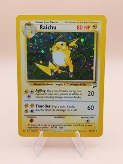 Raichu Base Set 2 Holo Rare 16/102 Pokemon Card - WOTC 1999 - Image 1