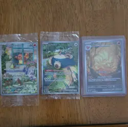 Pokemon TCG 151 Full Art Holo 3-Card Lot Charmander Snorlax Ninetales EN - Image 1