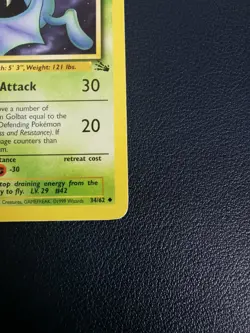Pokemon Card Golbat 34/62 Fossil Uncommon WOTC - Image 5