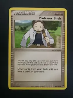 Pokemon Card Trainer Professor Birch 80/108 EX Power Keepers Uncommon - Image 1