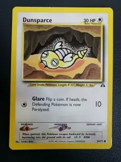 Pokemon Card Dunsparce 54/75 Neo Discovery Common - Image 1