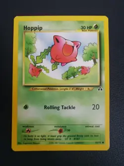 Pokemon Card Hoppip 55/75 Neo Discovery Common - Image 1