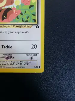 Pokemon Card Sentret 63/75 Neo Discovery Common - Image 5