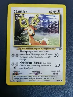 Pokemon Card Stantler 76/111 Neo Genesis Common WOTC - Image 1