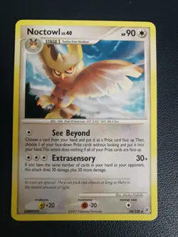 Pokemon Card Noctowl 34/130 Diamond & Pearl Base Set Non-Holo Rare - Image 1