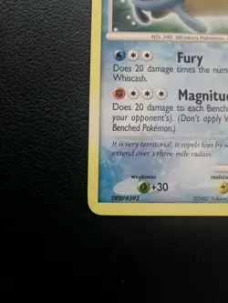 Pokemon Card Whiscash 40/123 D&P Mysterious Treasures Non-Holo Rare - Image 4