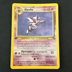 Alpollo Pokemon Card - 6/62 - Holo 1st Edition - NM Condition - Image 1