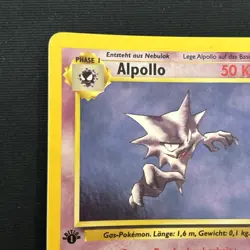 Alpollo Pokemon Card - 6/62 - Holo 1st Edition - NM Condition - Image 2