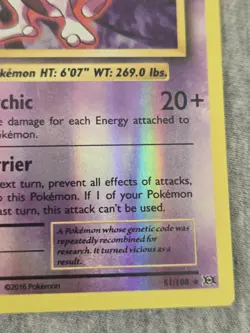 Pokemon 51/108 Mewtwo Holographic Card - Image 5