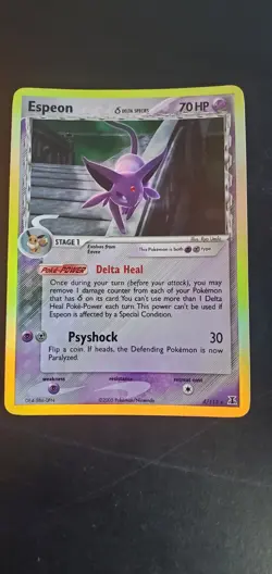 Pokemon Espeon 4/113 Delta Species Holo Rare English HP 70 2005 - Image 1