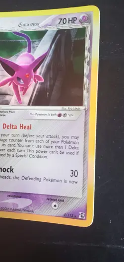Pokemon Espeon 4/113 Delta Species Holo Rare English HP 70 2005 - Image 3