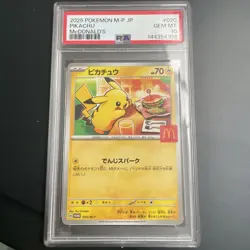 Pikachu 020/M-P Promo Mcdonald's Pokemon Japanese Burgerchu PSA 10 card - Image 1