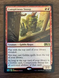 MTG Magic the Gathering Conspicuous Snoop (139/471) Core Set 2021 NM+/M FOIL - Image 1