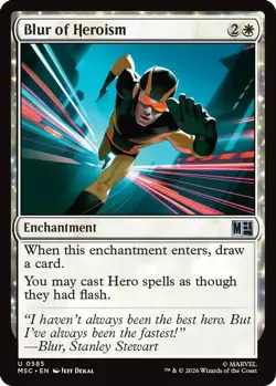 Blur of Heroism 585 Commander: Marvel Super Heroes Foil NM/M MTG - Image 1