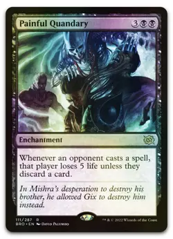 Painful Quandary #111 (Foil) (LP) Brothers' War BRO Magic MTG - Image 1