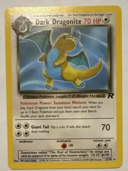 Dark Dragonite 22/82 Team Rocket Rare Pokemon NM - Image 1