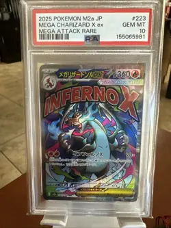 Mega Charizard X ex 223 Japanese Pokemon M2a-Mega Dream EX Attack Rare PSA 10 - Image 1