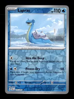 Lapras 016/091 Common Paldean Fates Pokemon Reverse Holo Near Mint - Image 1