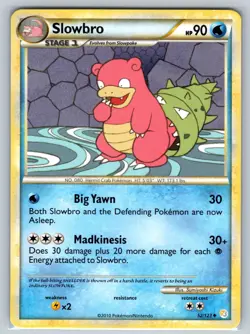 Slowbro 52/123 Uncommon HeartGold & SoulSilver Pokemon Lightly Played - Image 1