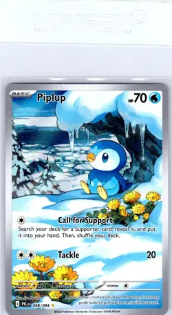 Piplup 098/094 Illustration Rare Phantasmal Flames Pokemon Holo Near Mint - Image 1