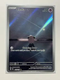 2023 Pokemon SV Obsidian Flames Cleffa Illustration Rare #202/197 - Image 1