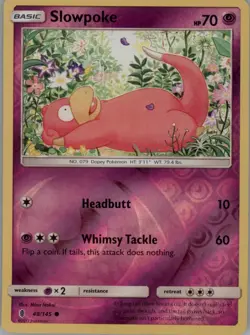 Slowpoke 48/145 Reverse Holo - Pokemon SM - Guardians Rising - Image 1