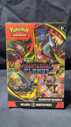 Pokemon TCG Mega Evolution Phantasmal Flames Booster Bundles New Sealed 6 Packs - Image 1