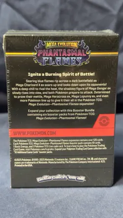 Pokemon TCG Mega Evolution Phantasmal Flames Booster Bundles New Sealed 6 Packs - Image 3