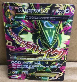 M Rayquaza EX (105 Full Art) 105/108 Roaring Skies Holo Pokemon - Image 1