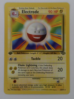 Pokemon Electrode 18/64 Jungle 1st Edition Art Error LP - Image 1