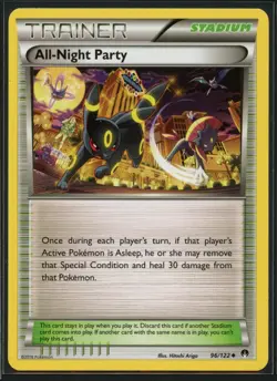 All-Night Party 96/122 Uncommon BREAKpoint Pokemon Near Mint - Image 1