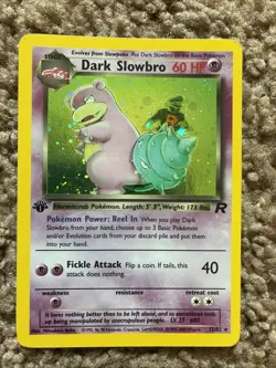 Pokemon TCG Dark Slowbro 12/82 1st Edition Holo Rare 2000 - Image 1