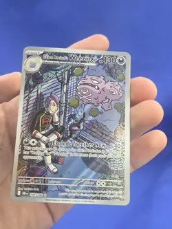 Pokemon Destined Rivals Team Rocket's Weezing 199/182 Illustration Rare NM - Image 2