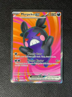 Morpeko ex 102/084 Ultra Rare Pitch Black Pokemon Holo Near Mint - Image 1