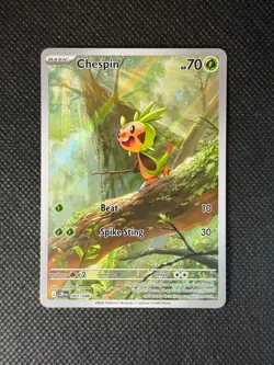 Chespin 087/086 Holo Illustration Rare Chaos Rising Pokemon Near Mint - Image 1