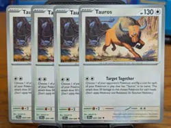 Pokemon TCG Chaos Rising Tauros 069/086 x4 Playset - Image 1