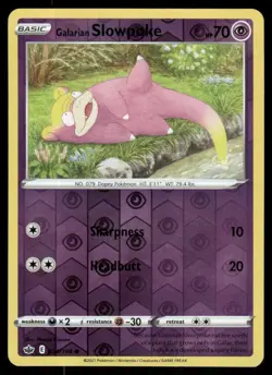 Galarian Slowpoke 054/198 Common Chilling Reign Pokemon Reverse Holo Near Mint - Image 1