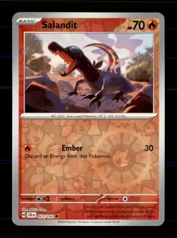 Salandit 023/142 Common Stellar Crown Pokemon Reverse Holo Near Mint - Image 1