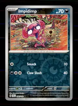 Impidimp 94/142 Common Stellar Crown Pokemon Reverse Holo Near Mint - Image 1