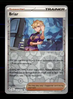 Briar 132/142 Uncommon Stellar Crown Pokemon Reverse Holo Near Mint - Image 1