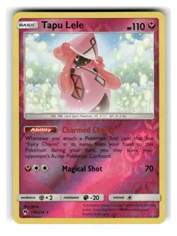 Tapu Lele 150/214 Holo Rare Lost Thunder Pokemon Reverse Holo Lightly Played - Image 1