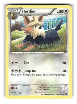 Herdier 109/146 Uncommon XY Pokemon Lightly Played - Image 1