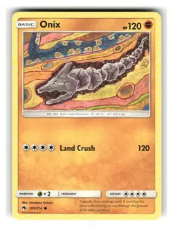 Onix 109/214 Common Lost Thunder Pokemon Lightly Played - Image 1