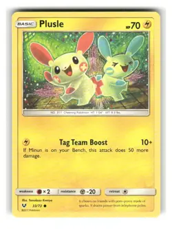 Plusle 33/73 Common Shining Legends Pokemon Lightly Played - Image 1